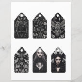 Gothic Meisje Scrapbook Ephemera labels (Voorkant)