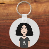 Gothic meisje sleutelhanger (Voorkant)
