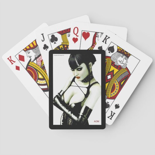 Gothic meisje speelkaarten (Achterkant)