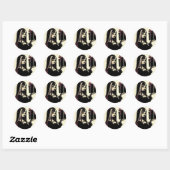 Gothic Meisje Spooky Gothic Christmas Ronde Sticker (Vel)