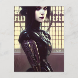 Gothic Meisje Steampunk Verschillende Gekleurde Og Briefkaart