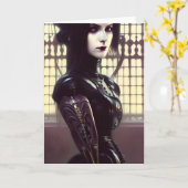 Gothic Meisje Steampunk Verschillende Gekleurde Og Kaart (Gele Bloem)