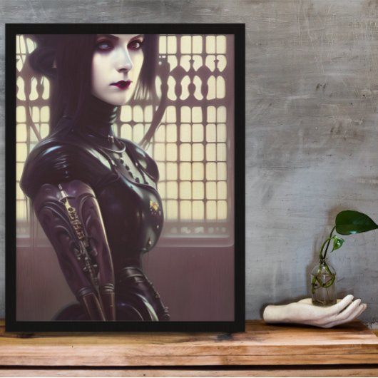 Gothic Meisje Steampunk Verschillende Gekleurde Og Poster