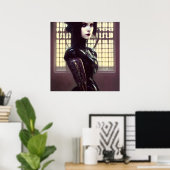 Gothic Meisje Steampunk Verschillende Gekleurde Og Poster (Thuiskantoor)