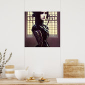 Gothic Meisje Steampunk Verschillende Gekleurde Og Poster (Keuken)