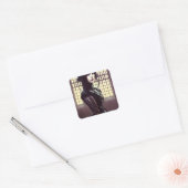 Gothic Meisje Steampunk Verschillende Gekleurde Og Vierkante Sticker (Envelop)
