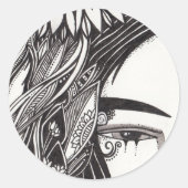 Gothic Meisje Stickers (Voorkant)