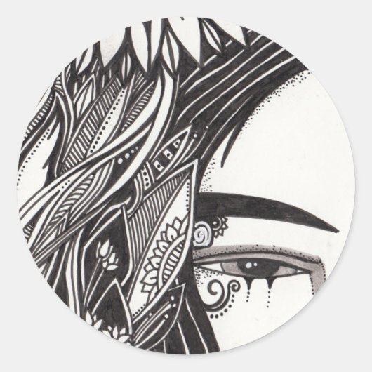 Gothic Meisje Stickers (Voorkant)