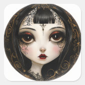 Gothic Meisje Stickers (Voorkant)