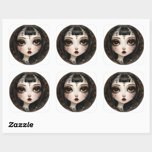 Gothic Meisje Stickers (Vel)