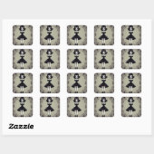 Gothic Meisje Stijl Zwart Jurk (LBD) Sticker (Vel)