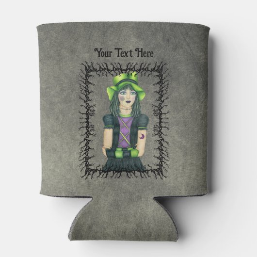 Gothic Meisje Tattoos Barbed Branch Lijst Grunge G Blikjeskoeler (Achterkant)