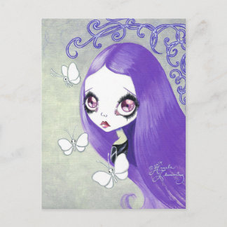 Gothic Meisje: "Violetta" Briefkaart