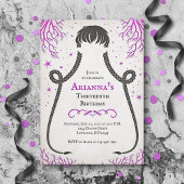 Gothic Meisje Vlechten Verjaardag Uitnodiging