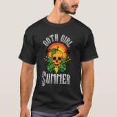 Gothic Meisje Zomer Esthetisch Gotisch Sinaasappel T-shirt (Voorkant)