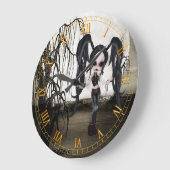 Gothic-meisjeswandklok Grote Klok (Hoek)