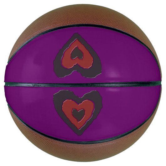 Gothic Melting Love Heart Basketball Mini Basketbal (Voorkant)