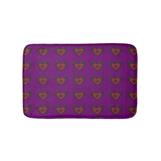Gothic Melting Love Heart Bath Mat (Voorkant)