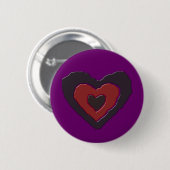 Gothic Melting Love Heart Button (Voorkant /achterkant)