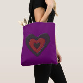 Gothic Melting Love Heart Canvas tas (Dichtbij)