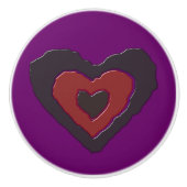 Gothic Melting Love Heart Ceramic Knob Keramische Knop (Voorkant)