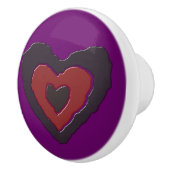 Gothic Melting Love Heart Ceramic Knob Keramische Knop (Rechts)
