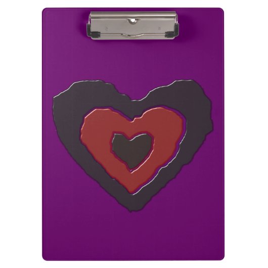 Gothic Melting Love Heart Clipboard Klembord (Voorkant)