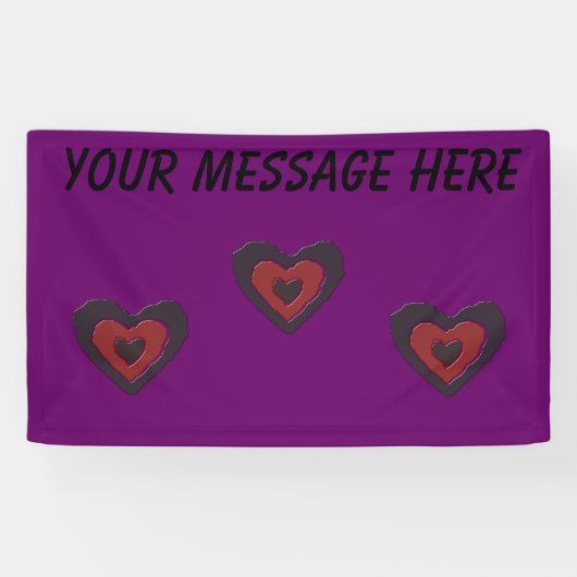 Gothic Melting Love Heart Custom Banner (Horizontaal)