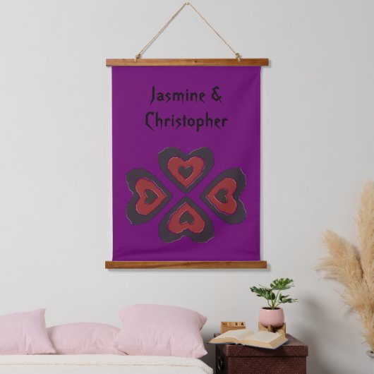 Gothic Melting Love Heart Custom Hangend Wandkleed (Slaapkamer)
