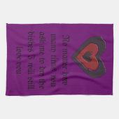 Gothic Melting Love Heart Custom Kitchen Towel Theedoek (Horizontaal)
