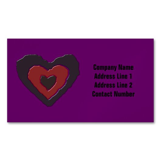 Gothic Melting Love Heart Custom Visitekaartje Magneet (Voorkant)