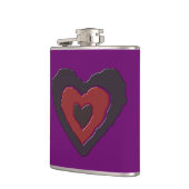 Gothic Melting Love Heart Flask Heupfles (Links)