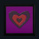 Gothic Melting Love Heart Gift Box Cadeaudoosje<br><div class="desc">Deze geweldige cadeaudoos is voorzien van een prachtig digitaal afbeelding van een gotisch zwart en rood hart met rafelende randen die schijnen te schijnen met een etheraal licht en die lijken te smelten. De achtergrond is paars.</div>