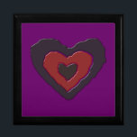 Gothic Melting Love Heart Gift Box Cadeaudoosje<br><div class="desc">Deze geweldige cadeaudoos is voorzien van een prachtig digitaal afbeelding van een gotisch zwart en rood hart met rafelende randen die schijnen te schijnen met een etheraal licht en die lijken te smelten. De achtergrond is paars.</div>