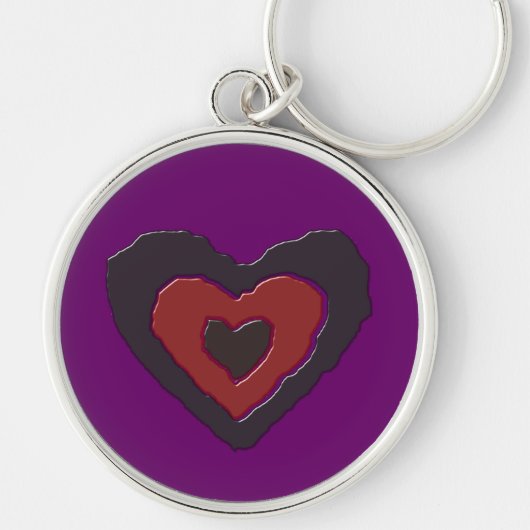 Gothic Melting Love Heart Keychain (Voorkant)