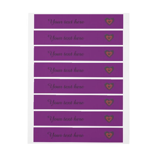 Gothic Melting Love Heart Labels Adreslabel Wikkel (Vel)