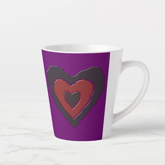 Gothic Melting Love Heart Latte Mok (Rechts)