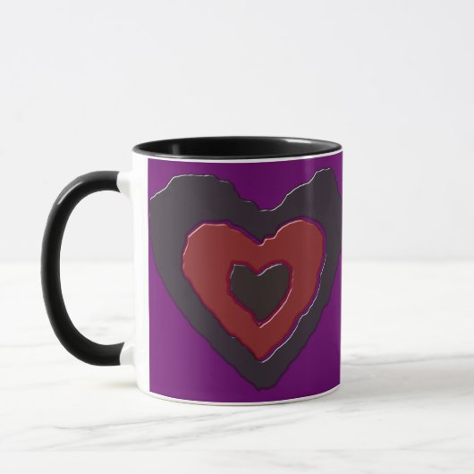 Gothic Melting Love Heart Mok (Links)