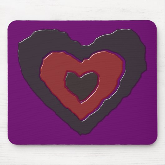 Gothic Melting Love Heart Mousepad Muismat (Voorkant)