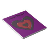 Gothic Melting Love Heart  Notepad Notitieblok (Schuin)