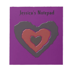 Gothic Melting Love Heart  Notepad Notitieblok