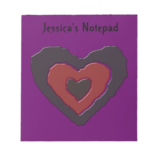 Gothic Melting Love Heart  Notepad Notitieblok (Voorkant)