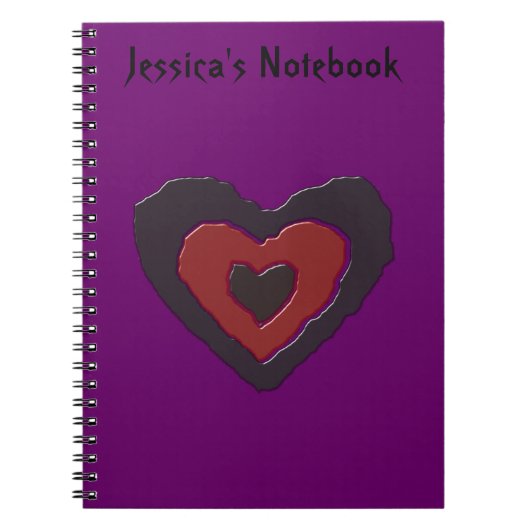 Gothic Melting Love Heart  Notitieboek (Voorkant)