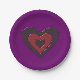 Gothic Melting Love Heart Paper Borden Papieren Bordje