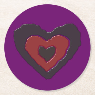Gothic Melting Love Heart Paper Onderzetters