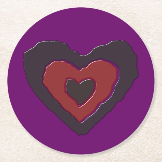 Gothic Melting Love Heart Paper Onderzetters (Voorkant)