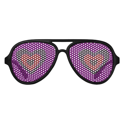 Gothic Melting Love Heart Party Shades Aviator Zonnebril (Voorkant)