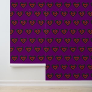 Gothic Melting Love Heart Patterned Behang