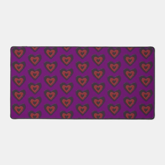 Gothic Melting Love Heart Patterned Bureaumat (Voorkant)