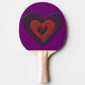 Gothic Melting Love Heart Ping Pong Paddle Tafeltennisbatje (Achterkant)